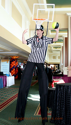 stilt walker basketball