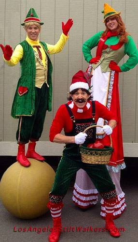 los angeles stilt walker elf
