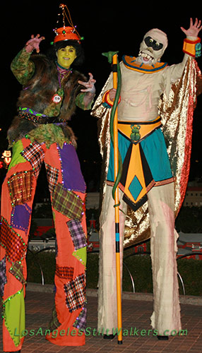 los angeles stilt walker halloween
