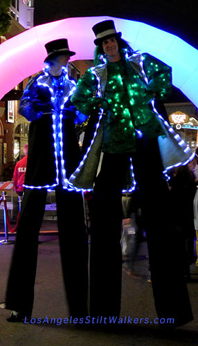 stilt walker lighted
