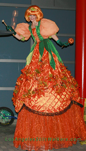 Los Angeles stilt walker pumpkin
