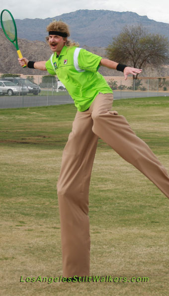 stilt walker tennis