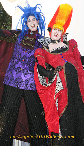 Halloween stilt walker vampiure