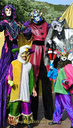 stilt walker venetian